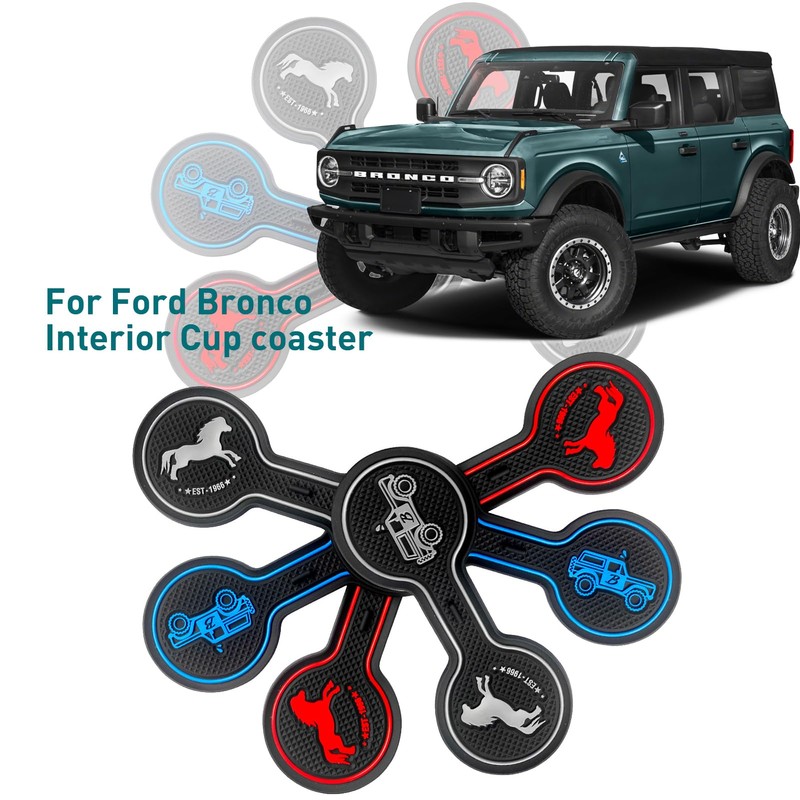 LSAUTO Car Cup Holder Coaster Compatible with Ford Bronco Offroad