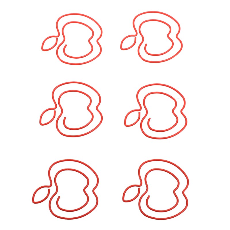 100pcs Fruit Paper Clips Cute Bookmark Pare Clips Portable Funny