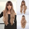 Pelucas De Mujer Dama Larga Y Ondulada Rubio Cabello Natural