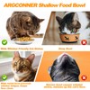 ARGCONNER 6 Pcs Stainless Steel Cat Bowls, Metal Cat Bowls