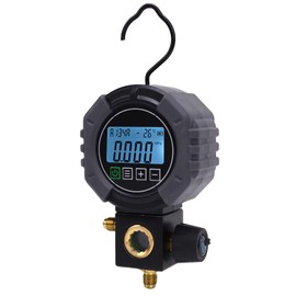 Luocute Digital HVAC Gauge, Digital Single Manifold Meter Vacuum Pressure Manifold Gauge Set for 0-6000 KPA AC HVAC Refrigeration Pressure Tester Diagnostic Test Maintenance