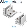 INCREWAY 16 Pcs Adjustable 90 Degrees Glass Clips Aluminum Alloy