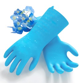 Vgo... 1 Pair Innovative Lined Dishwashing Gloves Long Sleeve Gloves for Kitchen, Bathroom Cleaning, Gardening, Pet Care, Painting (TP1117)