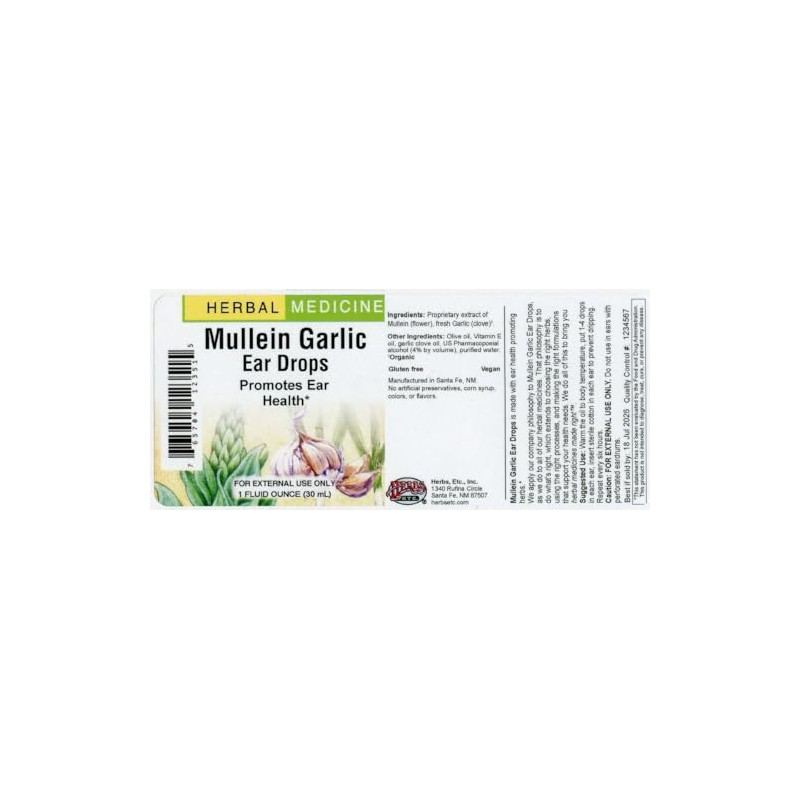 Mullein/Garlic Ear Drops 1 oz