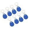 100 Pcs Blue Keychains RFID Proximity Card Key for Access