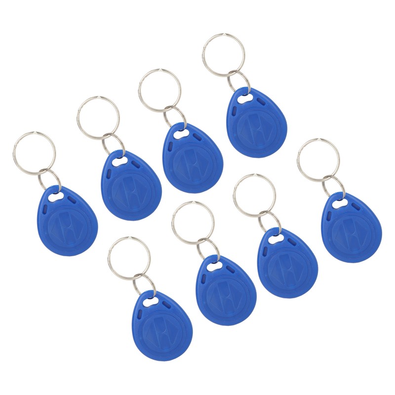 100 Pcs Blue Keychains RFID Proximity Card Key for Access