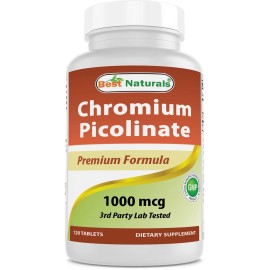 Best Naturals Chromium Picolinate 1000 mcg 120 Tablets