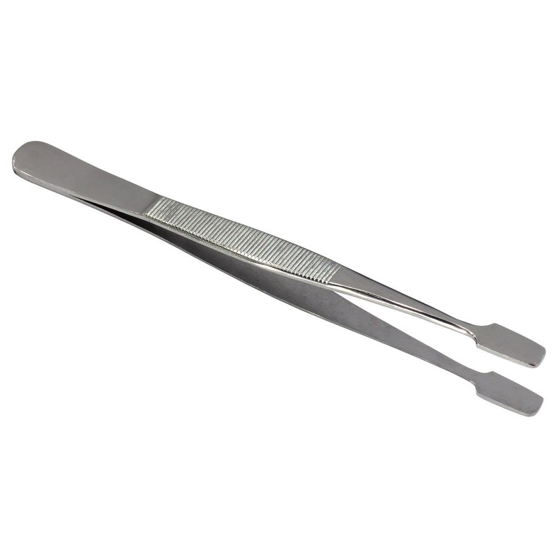 HTS 170S0 4.75" Straight Stainless Steel Stamp Tweezers