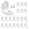 30 Pcs L Shape Hardware Angle Brackets Stainless Steel Angle