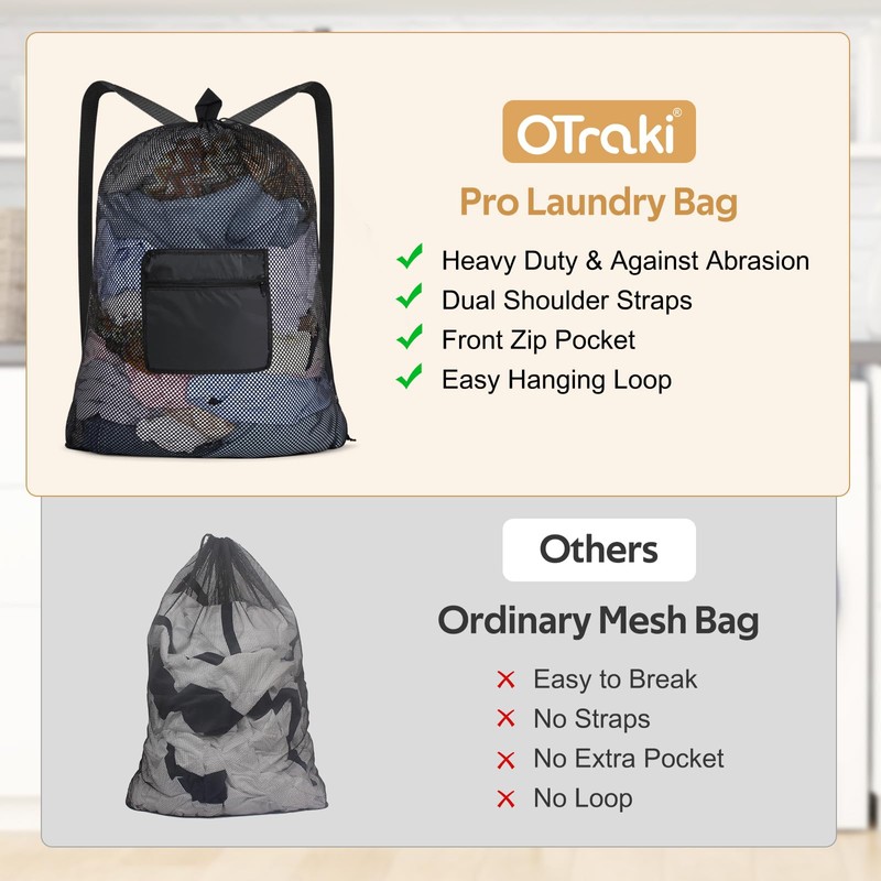 OTraki Mesh Laundry Bag 36 x 28 Inch Extra Large
