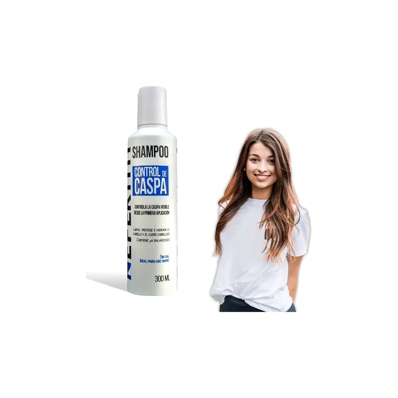 Shampoo Sin Sal Para Control De Caspa Nefertiti 300ml