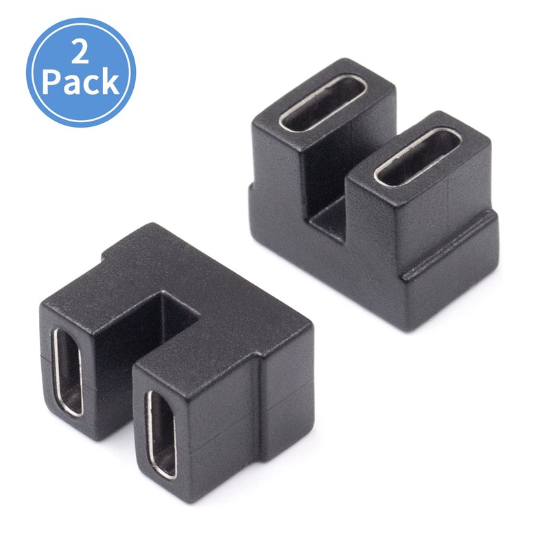 Poyiccot USB C U Shape Adapter, 40Gbps 180 Degree USB
