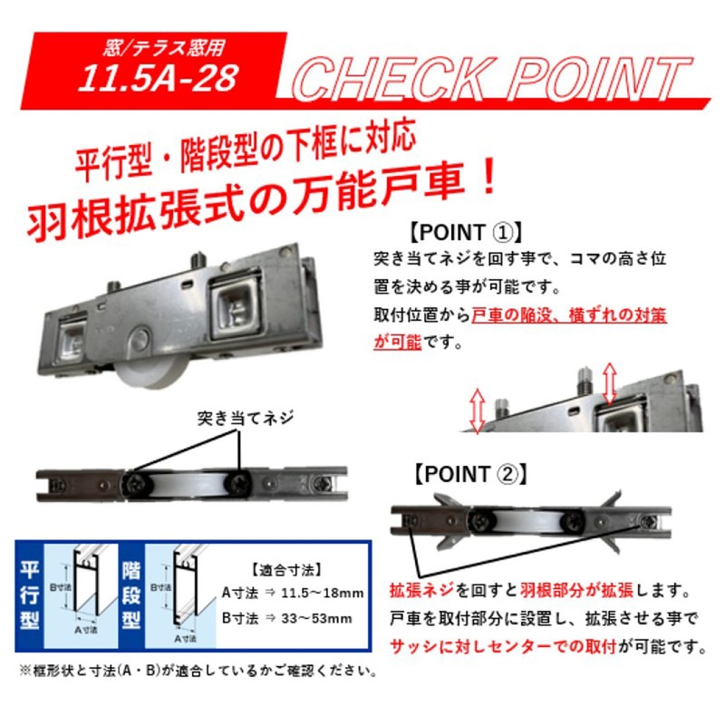 Producing Home Sale Sashes 戸車 11.5 A28 1 Pack