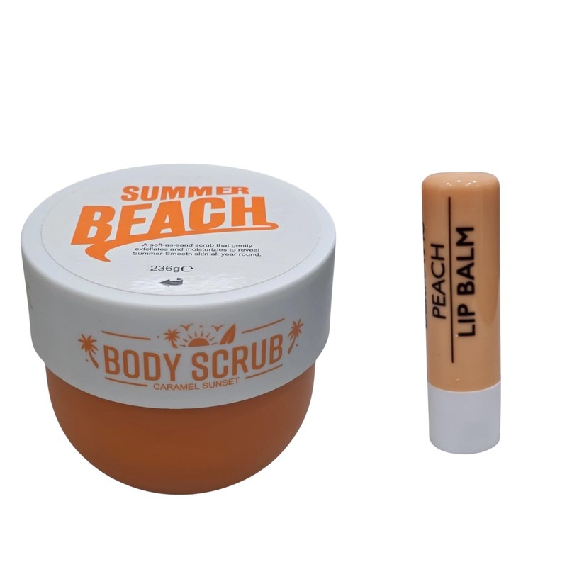 Summer Beach Caramel Sunset Body Care Set: Body Scrub (236g)