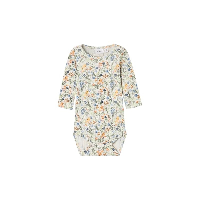 NAME IT Baby Girl Nbfkejsa LS Bodysuit, Jet Stream