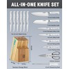 Cook N Home Kitchen Knife Set with Bamboo Storage Block