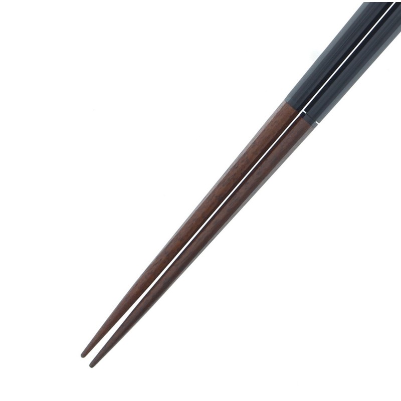Ishida Chopsticks Made in Japan, Portable, Natural Wood, Lacquer, Black,
