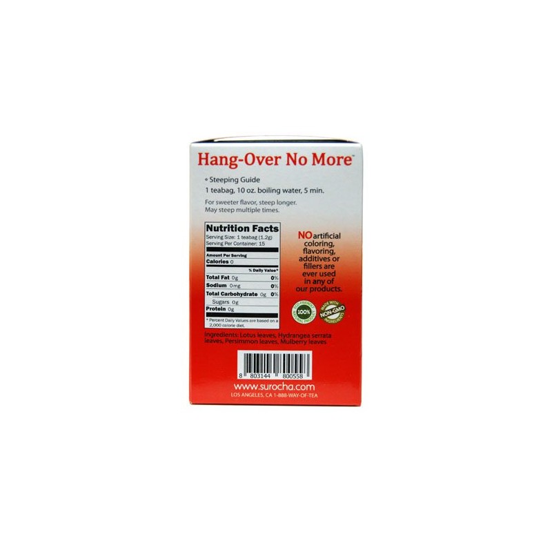 Suro Cha Hang-Over No More, 15 teabags