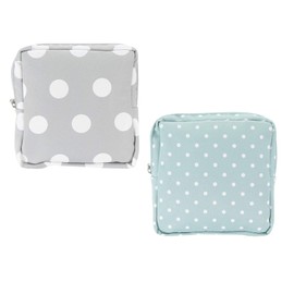 2 Pack Sanitary Napkin Storage Bag Portable Period Bags Cotton Cloth Portable Sanitary Napkin Pads Storage Bags Tampon Storage Bag for Teen Girls Women Ladies