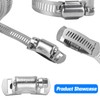 Hose Clamps, 9.84 Ft 304 Stainless Steel Hose Clips, Metal