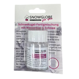 Ready Mix with Water Clear and Snow, for Craft Set, DIY Snow Globe, Do It Yourself, 15 ml Capacity, 40120