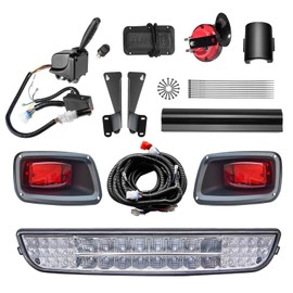 Shu-Ran Golf Cart LED Light Bar Kit For EZGO TXT 1996-2013 with Turn Signal, Horn, and Brake Switch Pad 12V Street-Ready Upgrade Kit Golf Cart Headlights Taillights Compatible with 1996-2013 Models