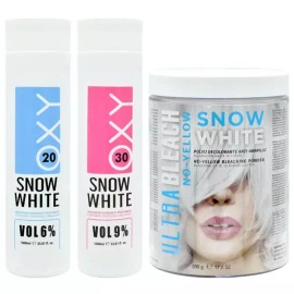 Snow White 스노우화이트 파우더 백모 탈색제 500g/이태리수입품 [증정용 6％산화제] Snow White Powder Bleach 500g / Imported from Italy [Free 6% Activator]