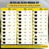 VEVOR Oil Filter Socket Set, 30 Pcs, Steel, Black, 3-Jam