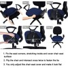 smiry Stretch Chair Seat Covers for Office, Black 1PC Jacquard