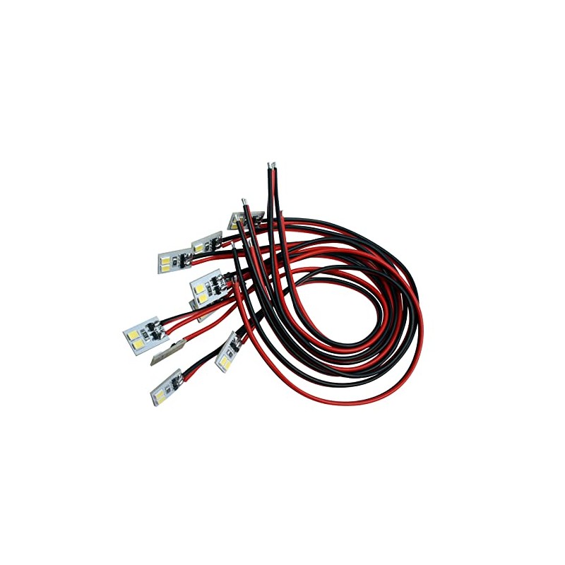 LED House Lighting 10 x 10 mm White with Cable
