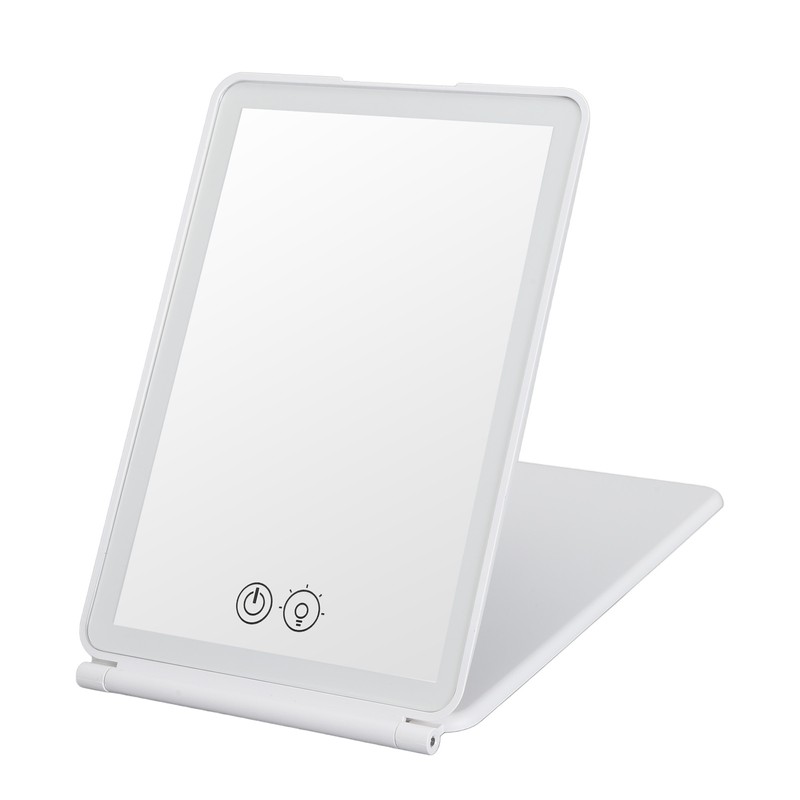 LED Makeup Mirror 3X Magnifying Lighted Compact Rechargeable Portable for
