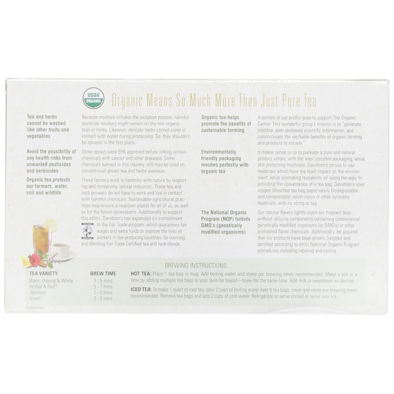 Davidson's Organics, Rosehips, 100-count Unwrapped Tea Bags