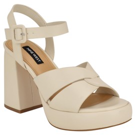 Nine West Women's Jalissa3 Heeled Sandal, Chic Cream 150, 6