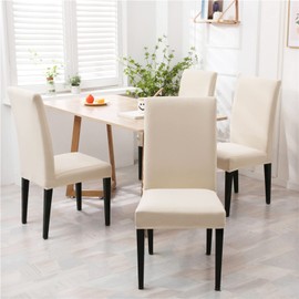 NDMMSO Dining Room Chair Covers Set of 6 Super Fit Stretch Removable Washable Dining Chair Protector Cover Seat Slipcover for Hotel, Dining Room, Ceremony, Banquet Wedding Party(blackish green)