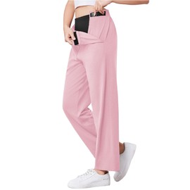 Deyeek Womens Tear Away Pants After Hip Surgery Post Surgery Pants for Women Hip Surgery Recovery Supplies Hospital Pant Pink