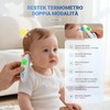 BESTEK Termometro Febbre Doppia Modalità (Frontale/Auricolare),Termometro Neonato per Oggetti, Termometro