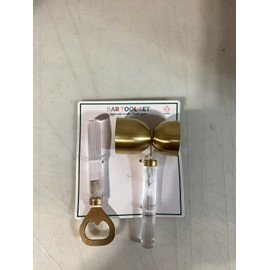 NEW 2 Piece Bar Tool Set - Jigger with Handle / Bottle Opener