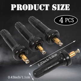 4 PCS Stem Tyre Pressure Monitoring Sensor, Tpms Tyre Pressure Monitoring System, Tpms Stem Valves, Tire Pressure Sensor, Anti-Explosion Tire Valve Stem Tool for Car(Black)