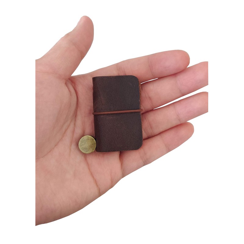 Hesena Miniature Notebook - Handmade Leather Cover