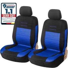 Upgrade4cars Car Seat Covers for Front Seats in Blue and Black, Universal Car Seat Covers for Driver's & Passenger’s Seat