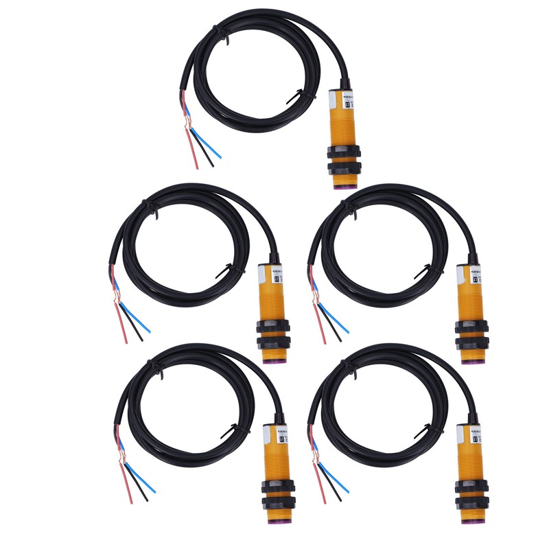 5 Pcs Infrared Photoelectric Switch NPN Normally Closed 5 To