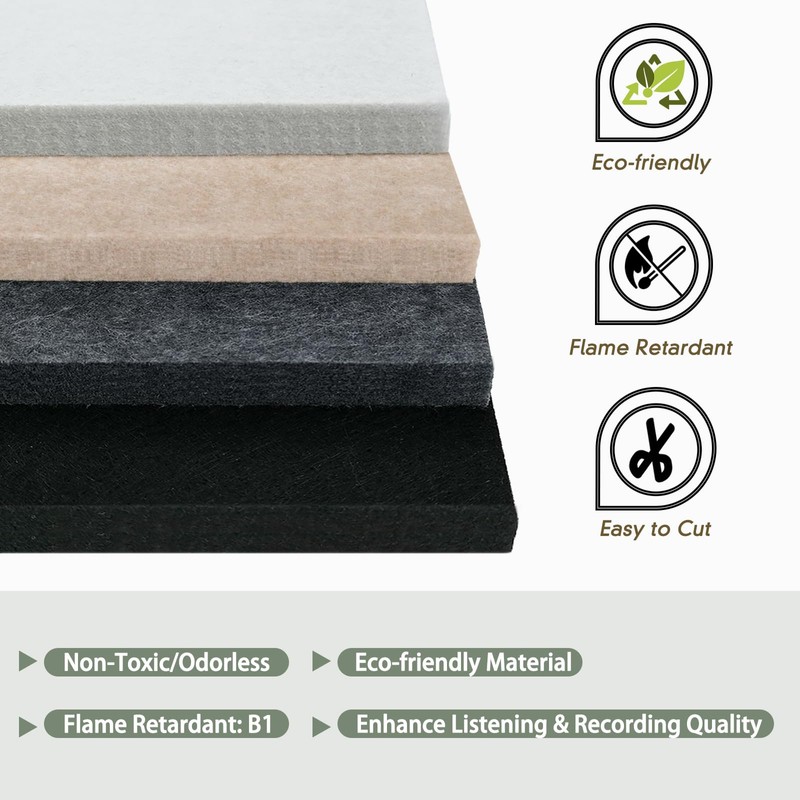 TroyStudio Thickened Acoustic Panels, 16 x 12 x 0.5 Inches