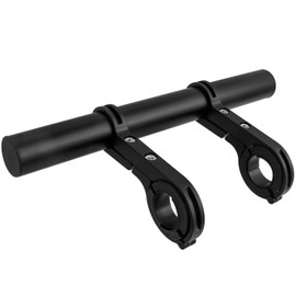 Mesee Bike Handlebar Extender 20CM Bicycle Double Clamps Handlebar Extension Rack Mount Holder Aluminum Alloy Clamp Cycling Handle Bar Bracket for Holding Bike LED Light, GPS, Speedometer