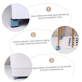 TEHAUX 4Pcs Non Slip Shock Resistant Foot Pads for Washing Machines Refrigerators Durable Skid Furniture Leg Protectors for Home Office Use Blue