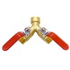 Joywayus Brass 3/4" GHT Garden Hose Splitter Full Flow 3-Way