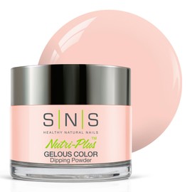 SNS Healthy Natural Nails SNS Nail Dip Powder, Gelous Color Dipping Powder - Dry Ice (Natural/Nudes, Cream), SC24 - Long-Lasting Dip Nail Color Lasts 14 Days - Low-Odor & No UV Lamp Required - 1oz