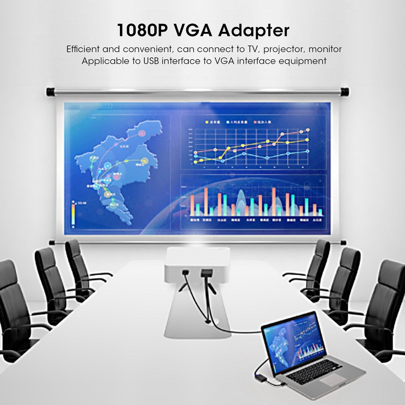 USB to VGA Adapter Connect Equipment High Definition Screen Computer