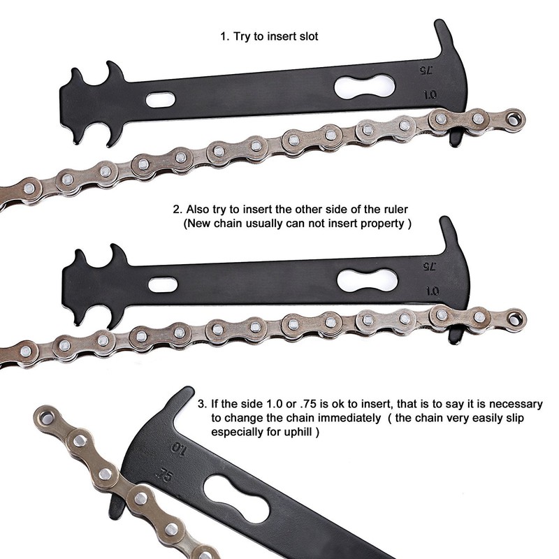 TAGVO 2-in-1 Bike Chain Tool+Chain Checker, Universal Bicycle Chain Repair