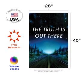 Toland Home Garden 1012707 Out There Aliens Flag, Double Sided for Outdoor UFO House Yard Decoration