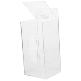 Alipis Acrylic Wall Mount Glove Dispenser Box Transparent Storage for Masks Gloves Acrylic Material Space Saving for Hospitals Labs Work Areas